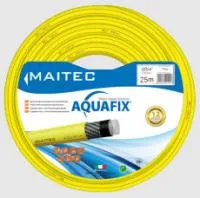 Садовый шланг с текстильным армированием MAITEC AQUAFIX 12.5 мм 1/2" 8бар Желтый (4-слойный) 25 м